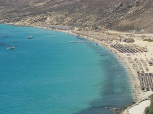 Elia beach in Mykonos