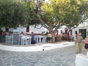 Biggest square of Chora (Folegandros)