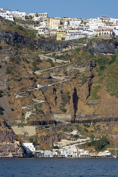 Fira and the old harbour, Santorini