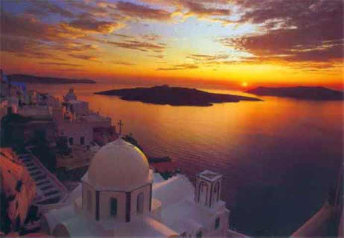 Sunset on the Caldera (view from Oia)