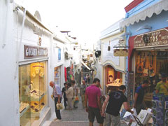 Narrow streets in the centre of Fira, Santorini